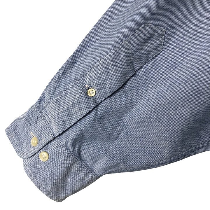 Ralph Lauren YARMOUTH long sleeve button down shirt, men's XL size cotton Blue type light blue Vintage Second Hand