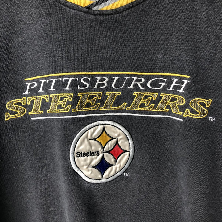 Vintage 90'S Starter NFL Pittsburgh Steelers sweatshirt, men's size XL cotton black type Vintage Second Hand