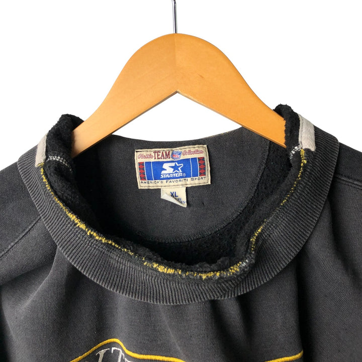Vintage 90'S Starter NFL Pittsburgh Steelers sweatshirt, men's size XL cotton black type Vintage Second Hand