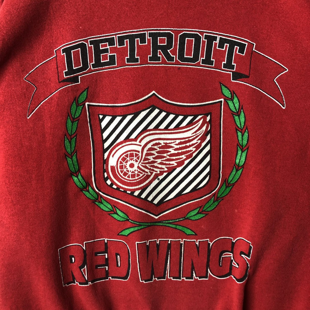 NHL DETROIT RED WINGS Men's Printed Sweatshirt, Size L unclear red type Vintage Second Hand