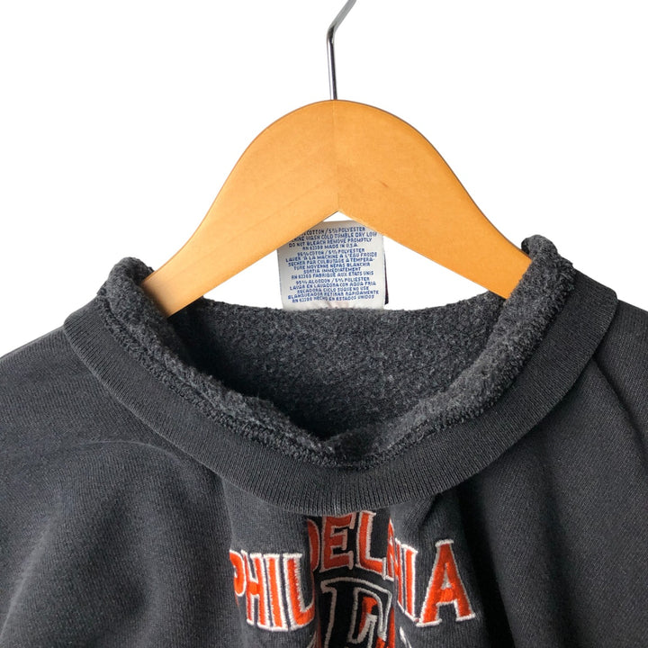 Vintage 90'S Logo Athletic NHL Philadelphia Flyers Sweatshirt, Made in USA, Men's Size Medium cotton black type Vintage Second Hand