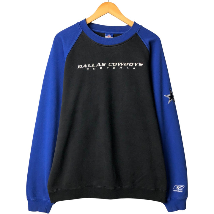 Vintage Reebok NFL Dallas Cowboys sweatshirt, size M, men's cotton black type Vintage Second Hand