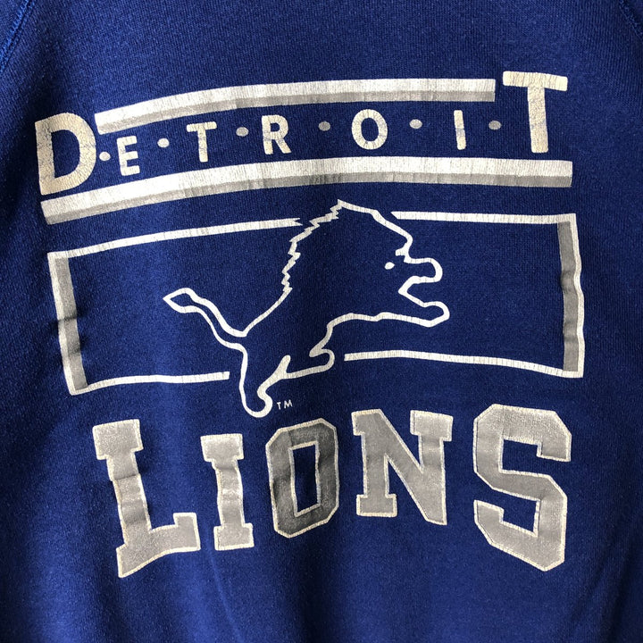 Vintage 90'S ULTRA SWEATS NFL Detroit Lions Print Sweatshirt, Made in USA, Men's Size XL polyester blue type Vintage Second Hand