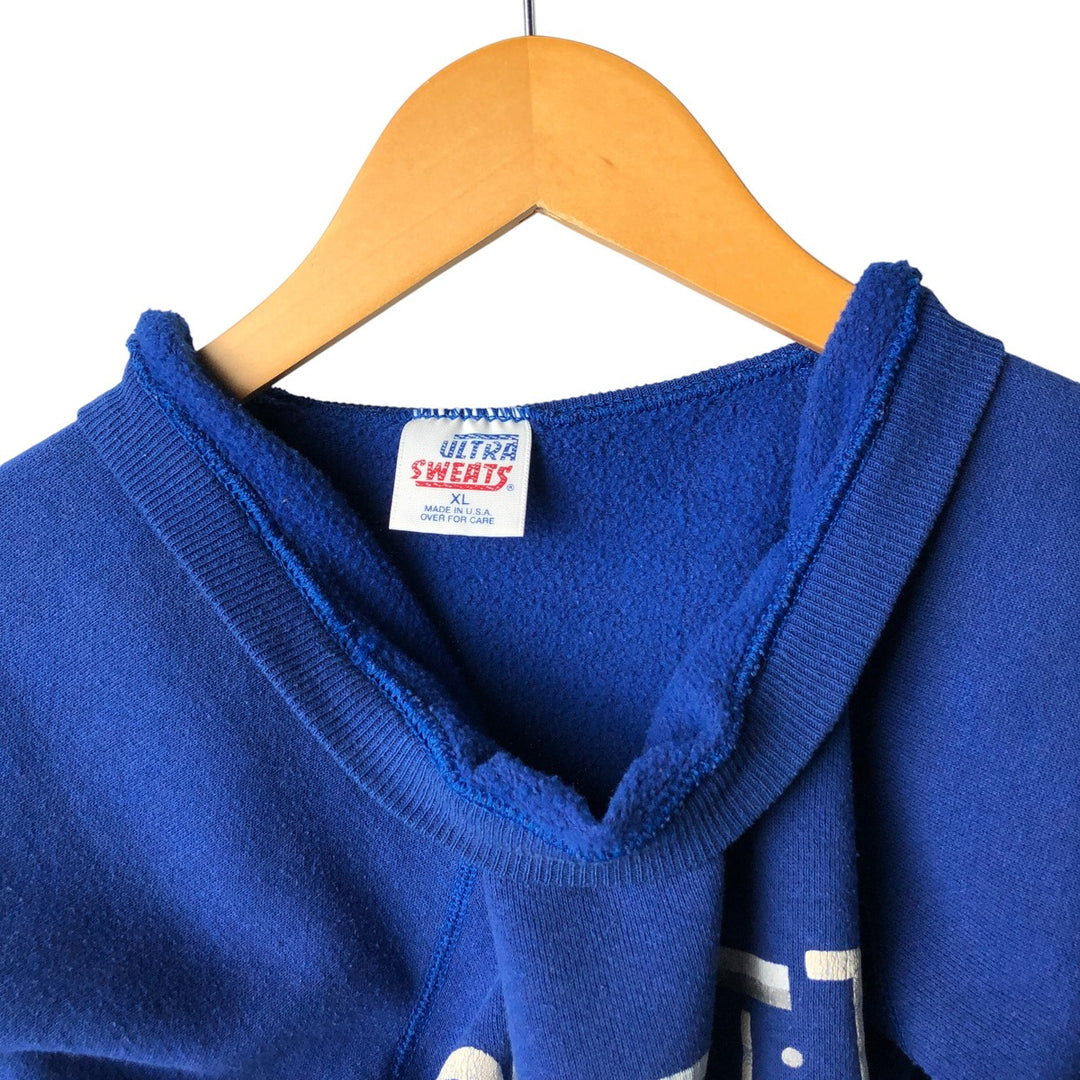 Vintage 90'S ULTRA SWEATS NFL Detroit Lions Print Sweatshirt, Made in USA, Men's Size XL polyester blue type Vintage Second Hand