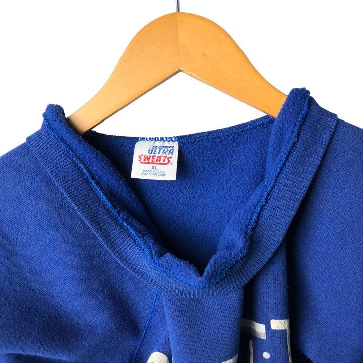 Vintage 90'S ULTRA SWEATS NFL Detroit Lions Print Sweatshirt, Made in USA, Men's Size XL polyester blue type Vintage Second Hand