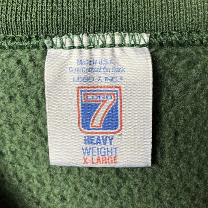 Vintage 90'S NFL Green Bay Packers Logo 7 Heavyweight Sweatshirt, Made in USA, Men's Size XL cotton Green type dark green Vintage Second Hand