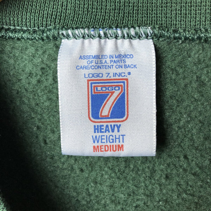 Vintage 80s-90'S NFL Green Bay Packers Logo 7 Heavyweight Sweatshirt, Men's Size Medium cotton Green type dark green Vintage Second Hand