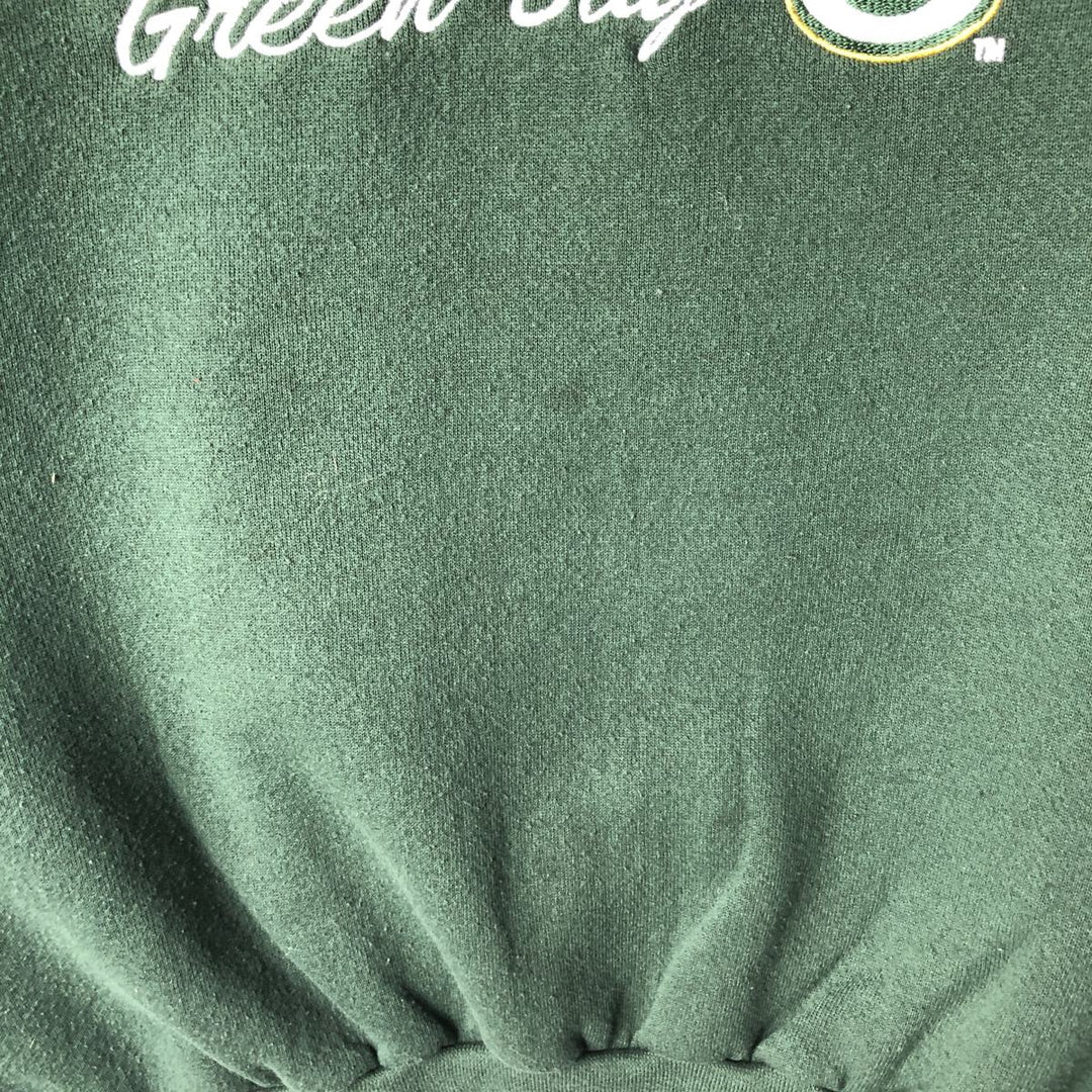 Vintage 80s-90'S NFL Green Bay Packers Logo 7 Heavyweight Sweatshirt, Men's Size Medium cotton Green type dark green Vintage Second Hand