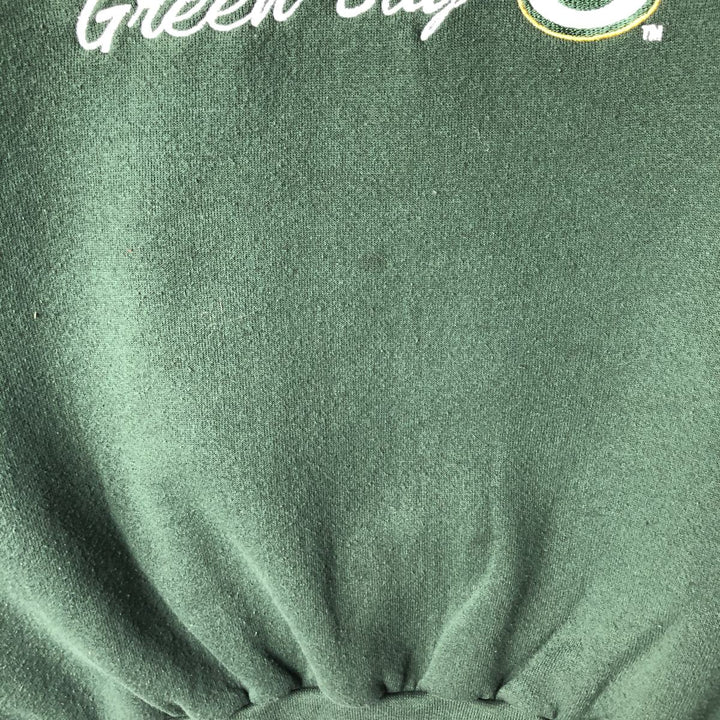 Vintage 80s-90'S NFL Green Bay Packers Logo 7 Heavyweight Sweatshirt, Men's Size Medium cotton Green type dark green Vintage Second Hand