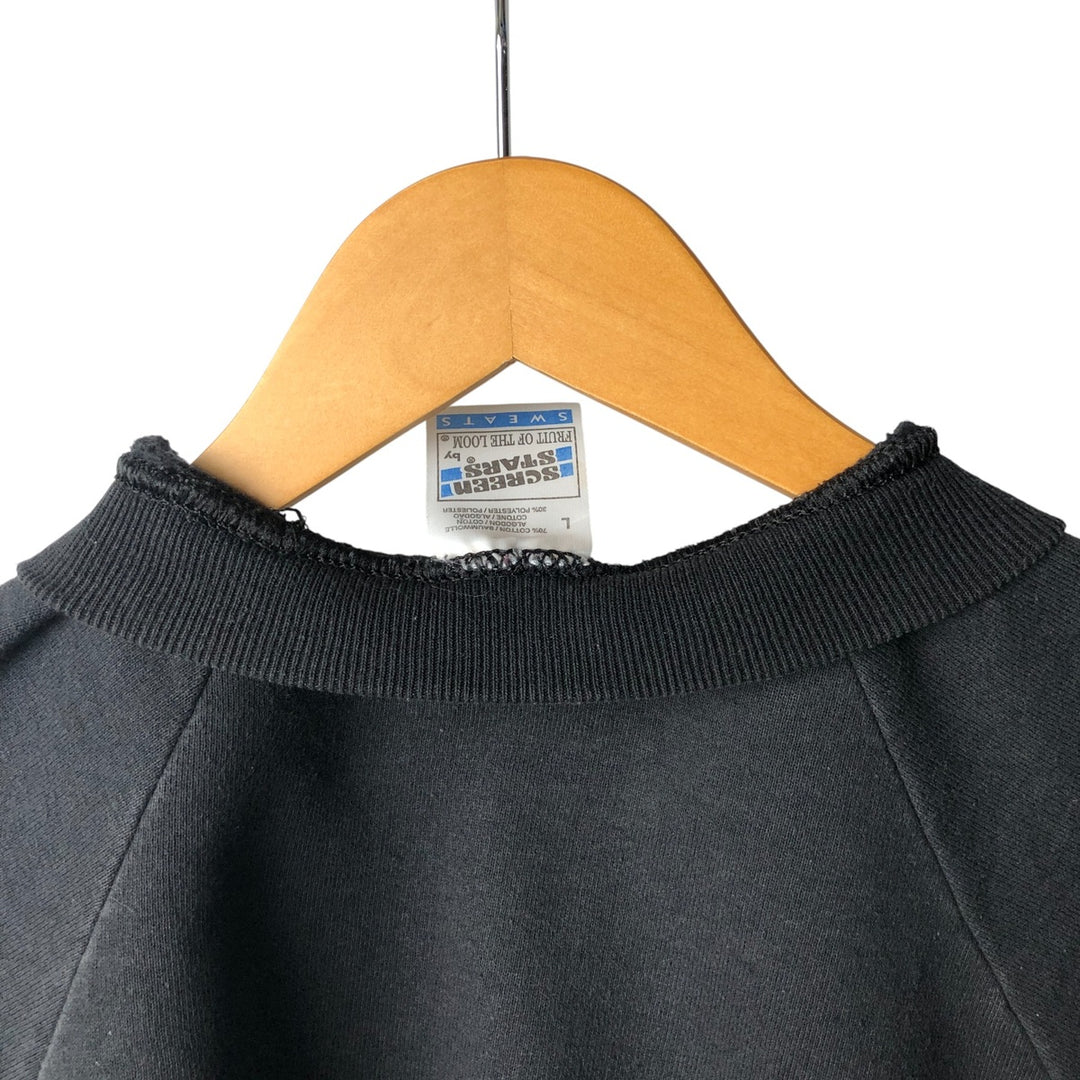 90'S Fruit of the Loom Screen Stars Badger Pattern Animal Sweatshirt, Men's Size L cotton black type Vintage Second Hand