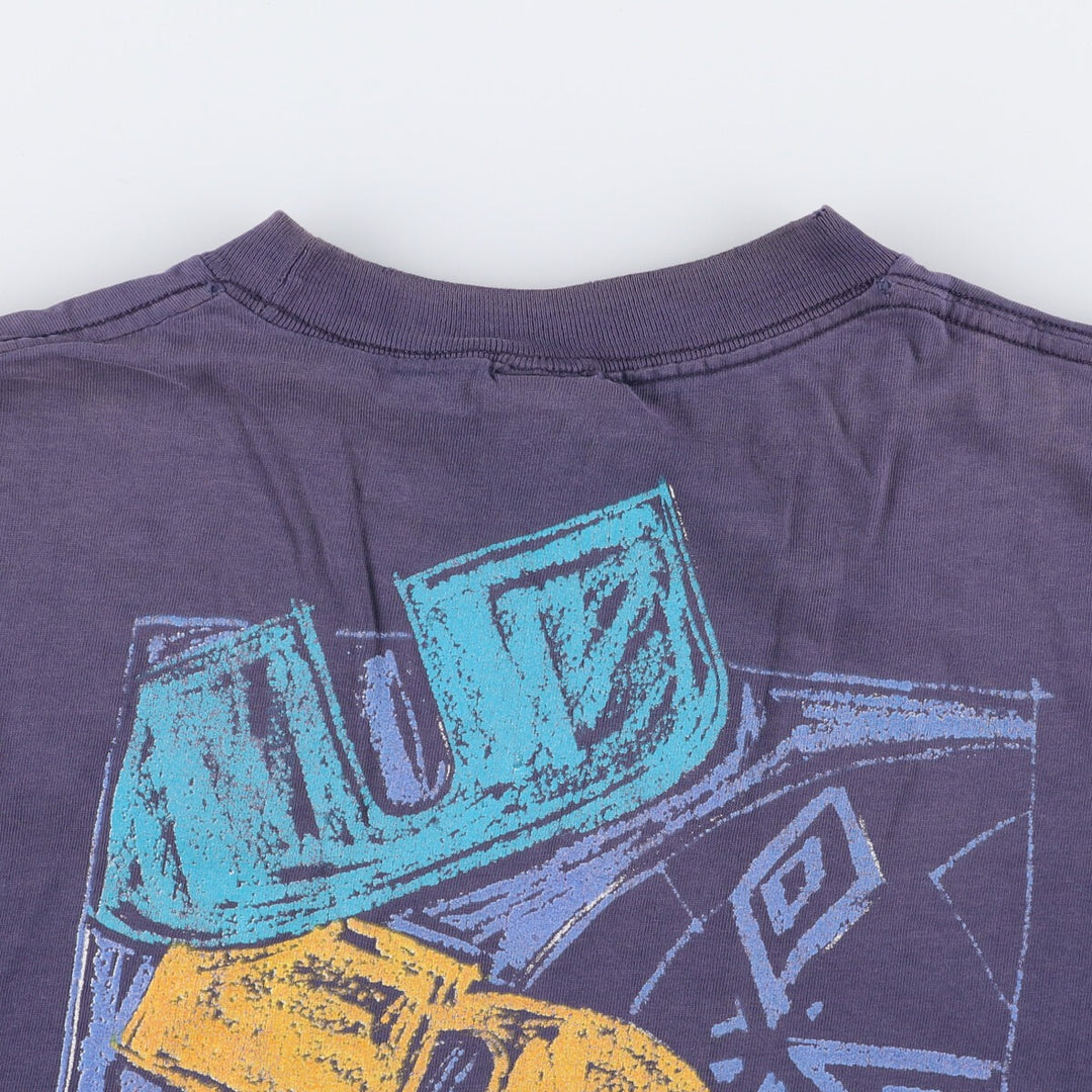 Vintage 90'S Umbro logo print T-shirt, Made in USA, Men's Size L cotton navy blue type Vintage Second Hand