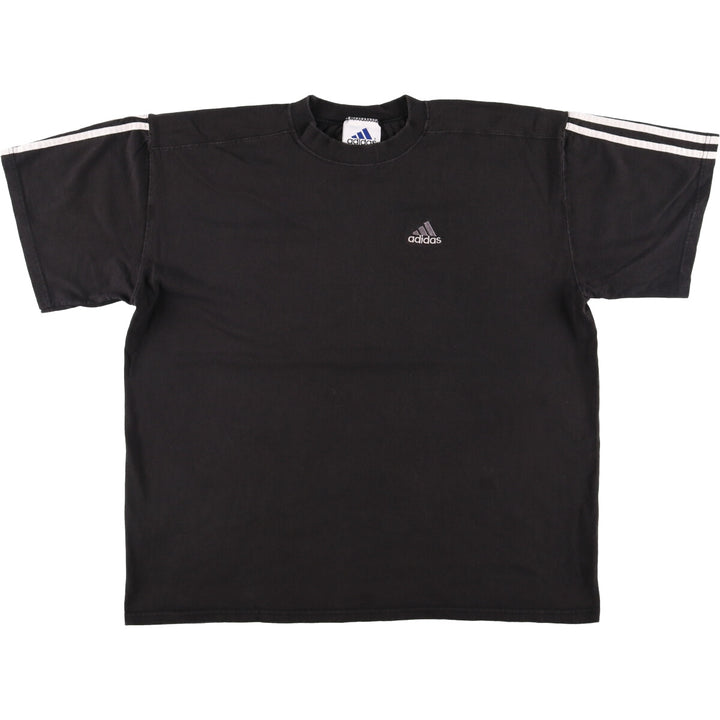 Vintage 90'S Adidas logo T-shirt, size L, men's cotton black type Vintage Second Hand