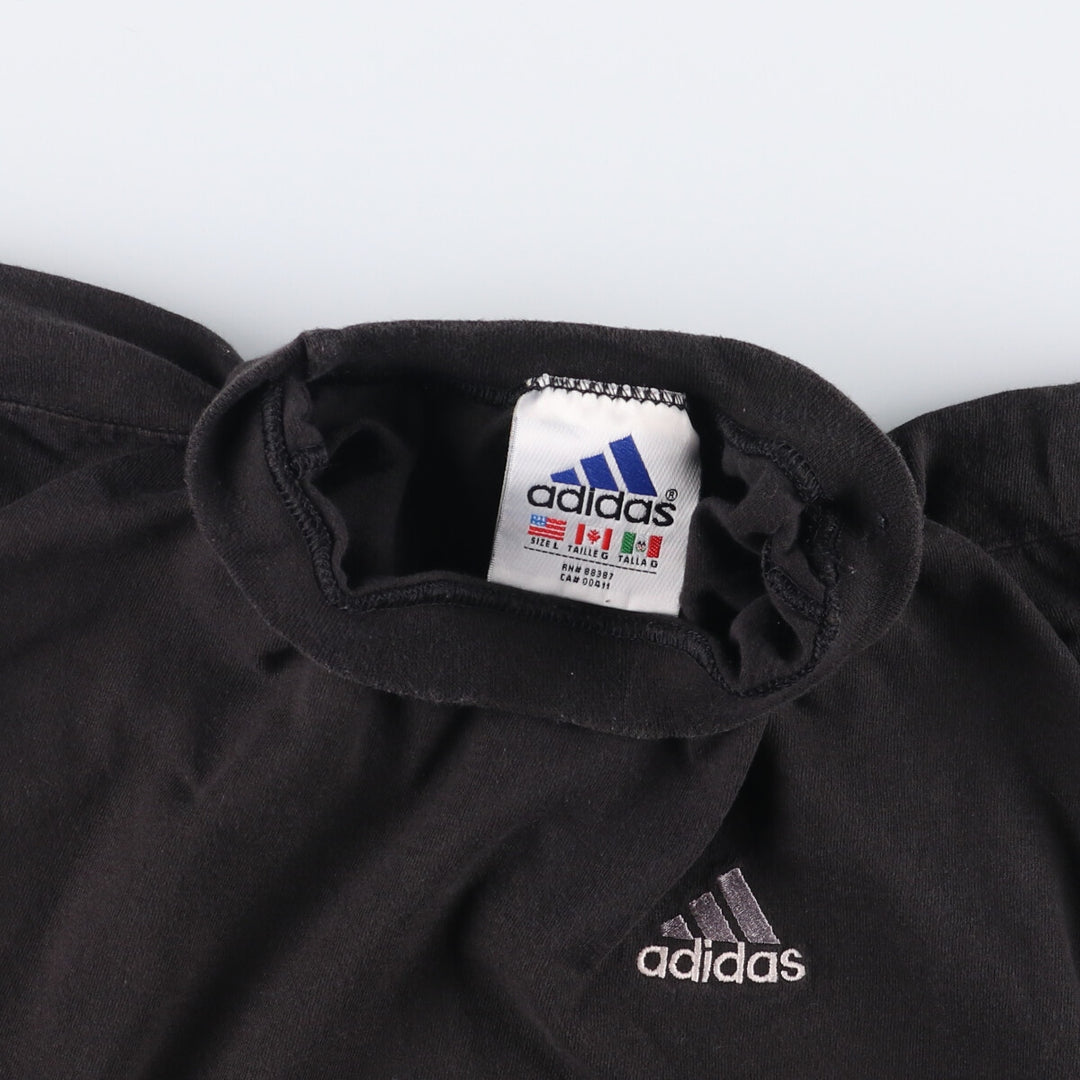 Vintage 90'S Adidas logo T-shirt, size L, men's cotton black type Vintage Second Hand