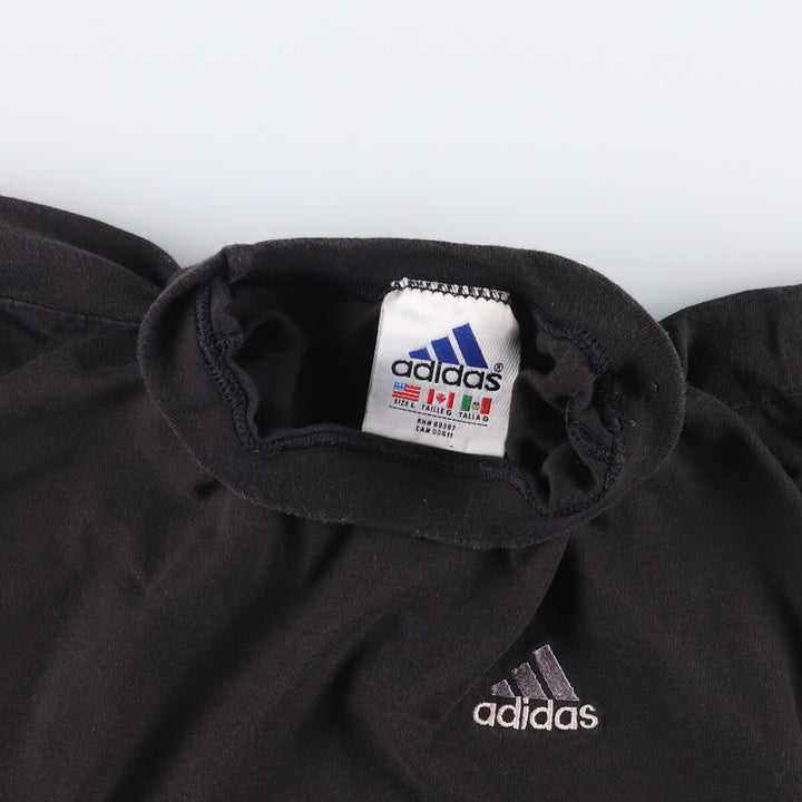 Vintage 90'S Adidas logo T-shirt, size L, men's cotton black type Vintage Second Hand
