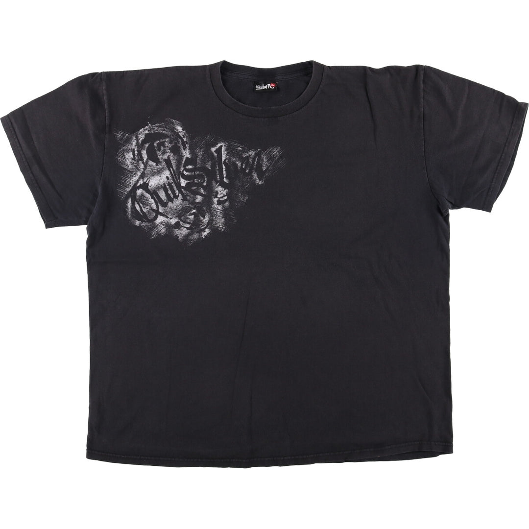 Quiksilver Sports Print T-Shirt, Men's XXL unclear black type Vintage Second Hand