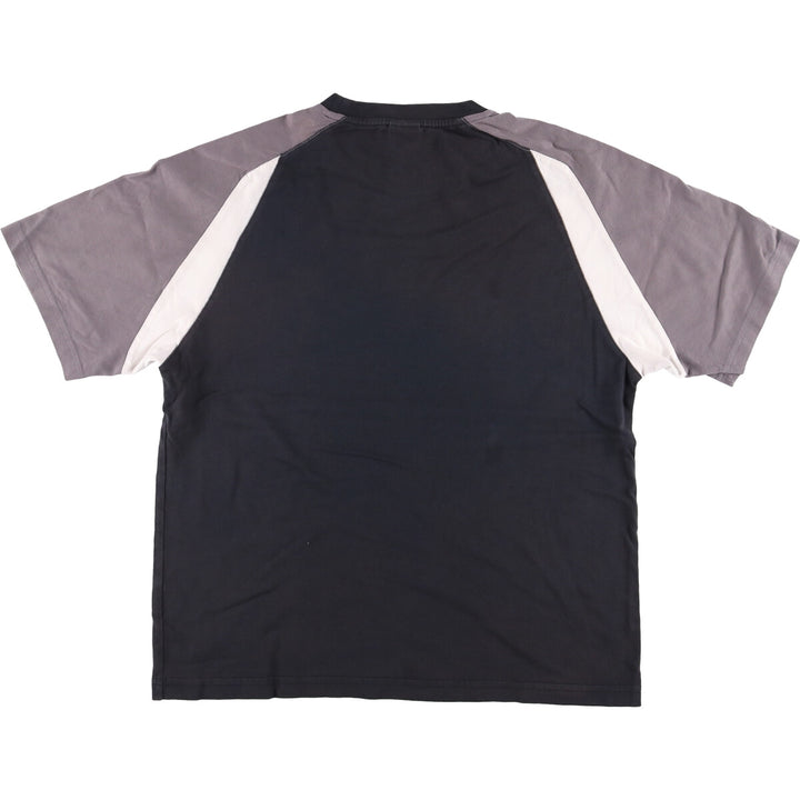 Nike Raglan Sleeve One-Point Logo T-Shirt, Men's Size L cotton black type Vintage Second Hand
