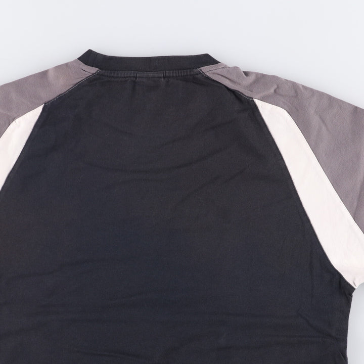 Nike Raglan Sleeve One-Point Logo T-Shirt, Men's Size L cotton black type Vintage Second Hand