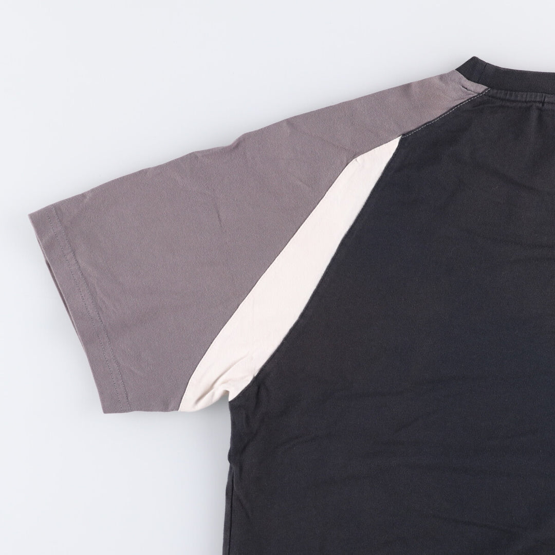 Nike Raglan Sleeve One-Point Logo T-Shirt, Men's Size L cotton black type Vintage Second Hand