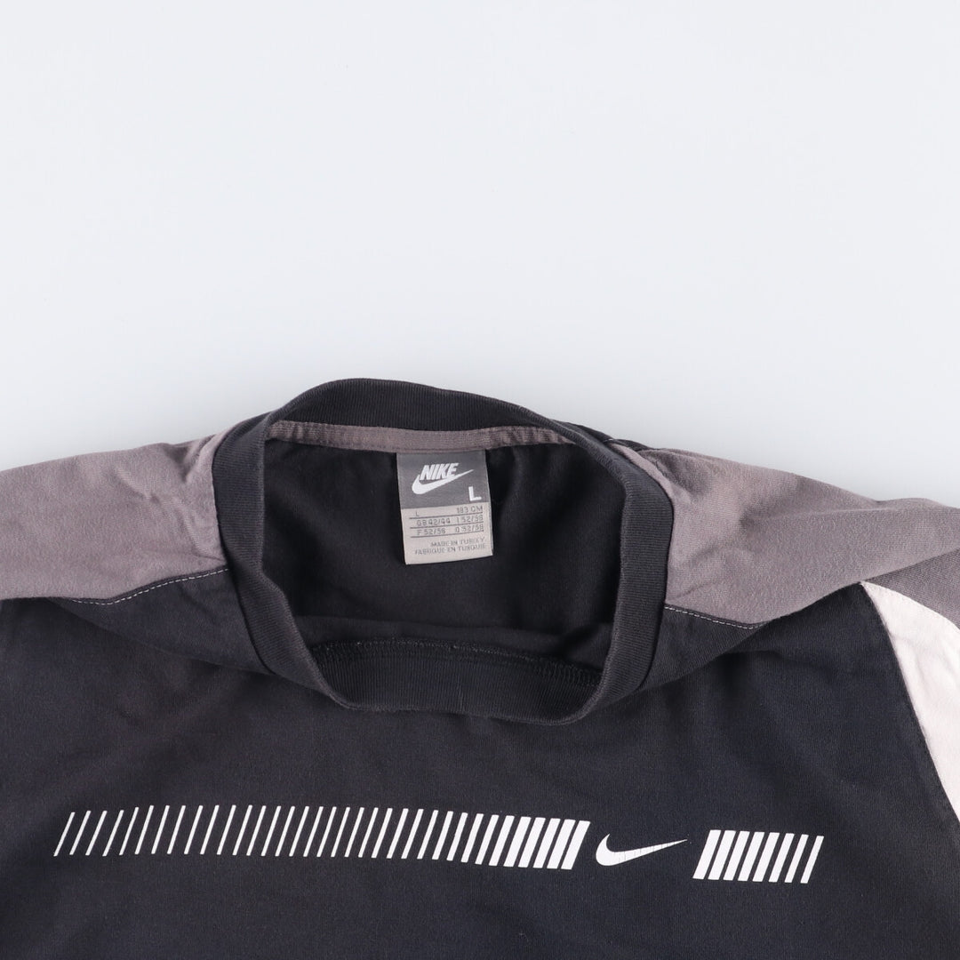 Nike Raglan Sleeve One-Point Logo T-Shirt, Men's Size L cotton black type Vintage Second Hand