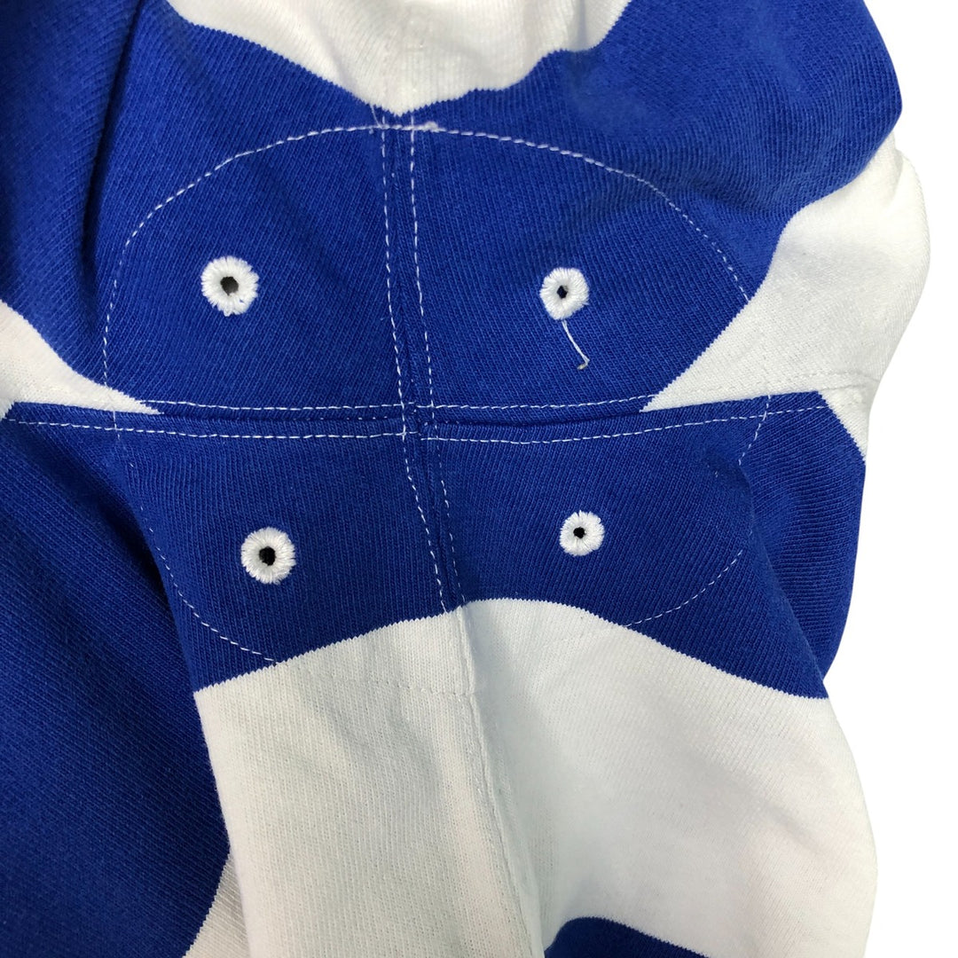 Ralph Lauren POLO by Ralph Lauren Striped Pattern Long Sleeve Rugby Shirt Men's Size L cotton blue type Vintage Second Hand