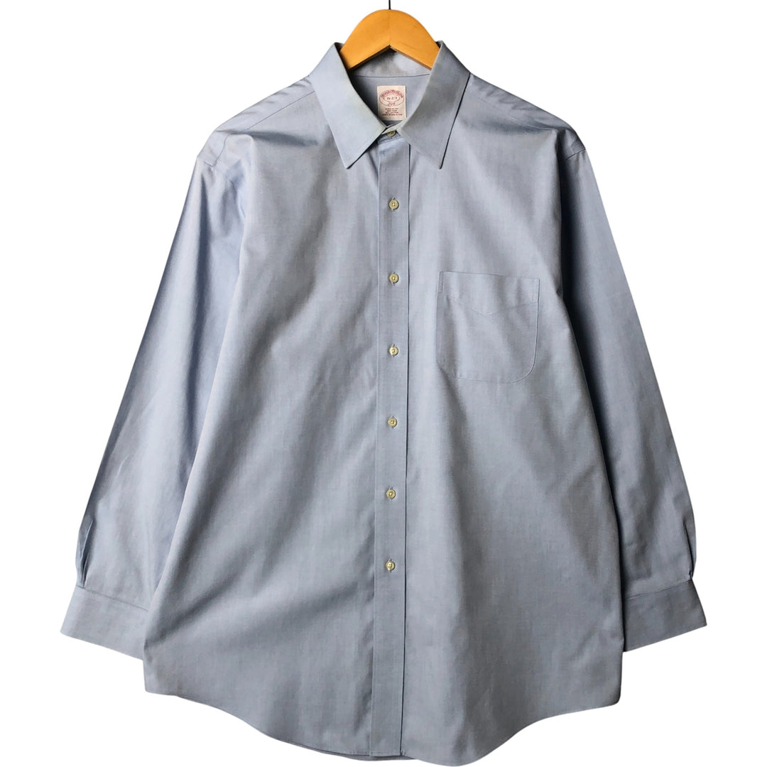 Brooks Brothers 346 REGULAR FIT long sleeve cotton shirt, men's size L cotton Blue type light blue Vintage Second Hand