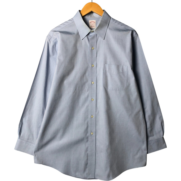 Brooks Brothers 346 REGULAR FIT long sleeve cotton shirt, men's size L cotton Blue type light blue Vintage Second Hand