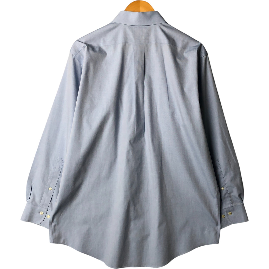 Brooks Brothers 346 REGULAR FIT long sleeve cotton shirt, men's size L cotton Blue type light blue Vintage Second Hand