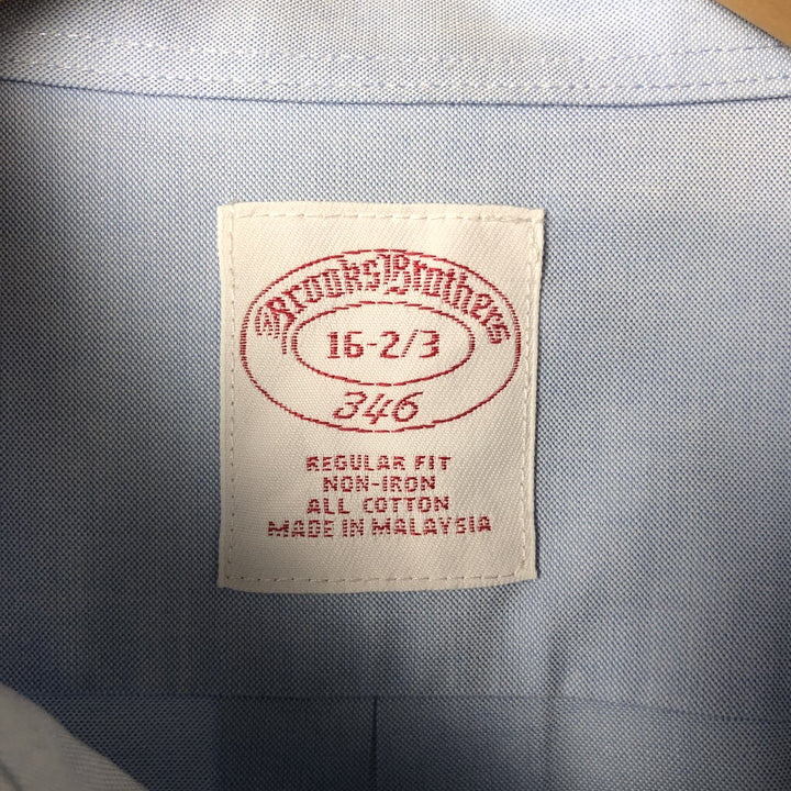 Brooks Brothers 346 REGULAR FIT long sleeve cotton shirt, men's size L cotton Blue type light blue Vintage Second Hand