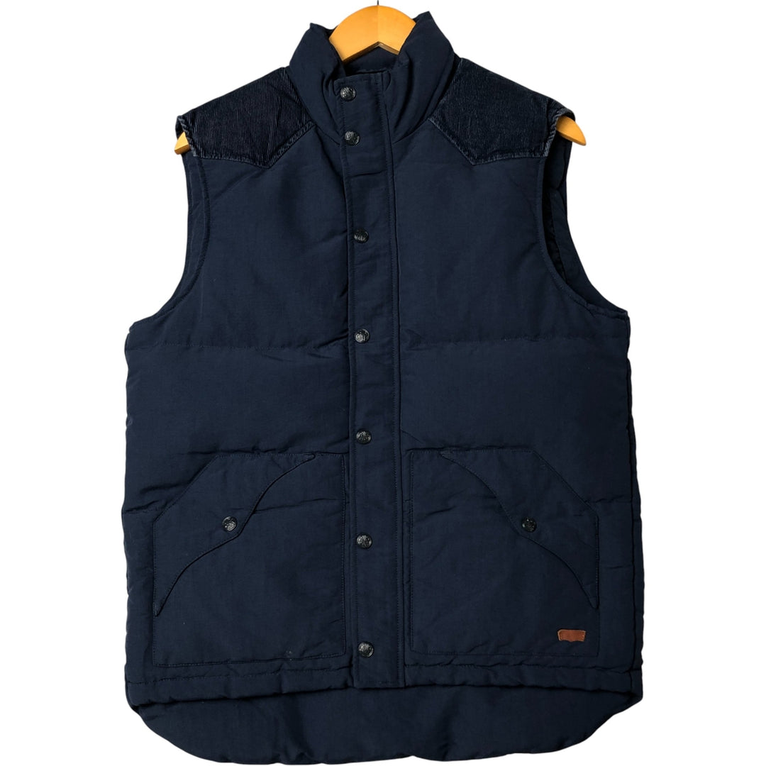 Levi's Down Vest, Men's Size M polyamide navy blue type Vintage Second Hand