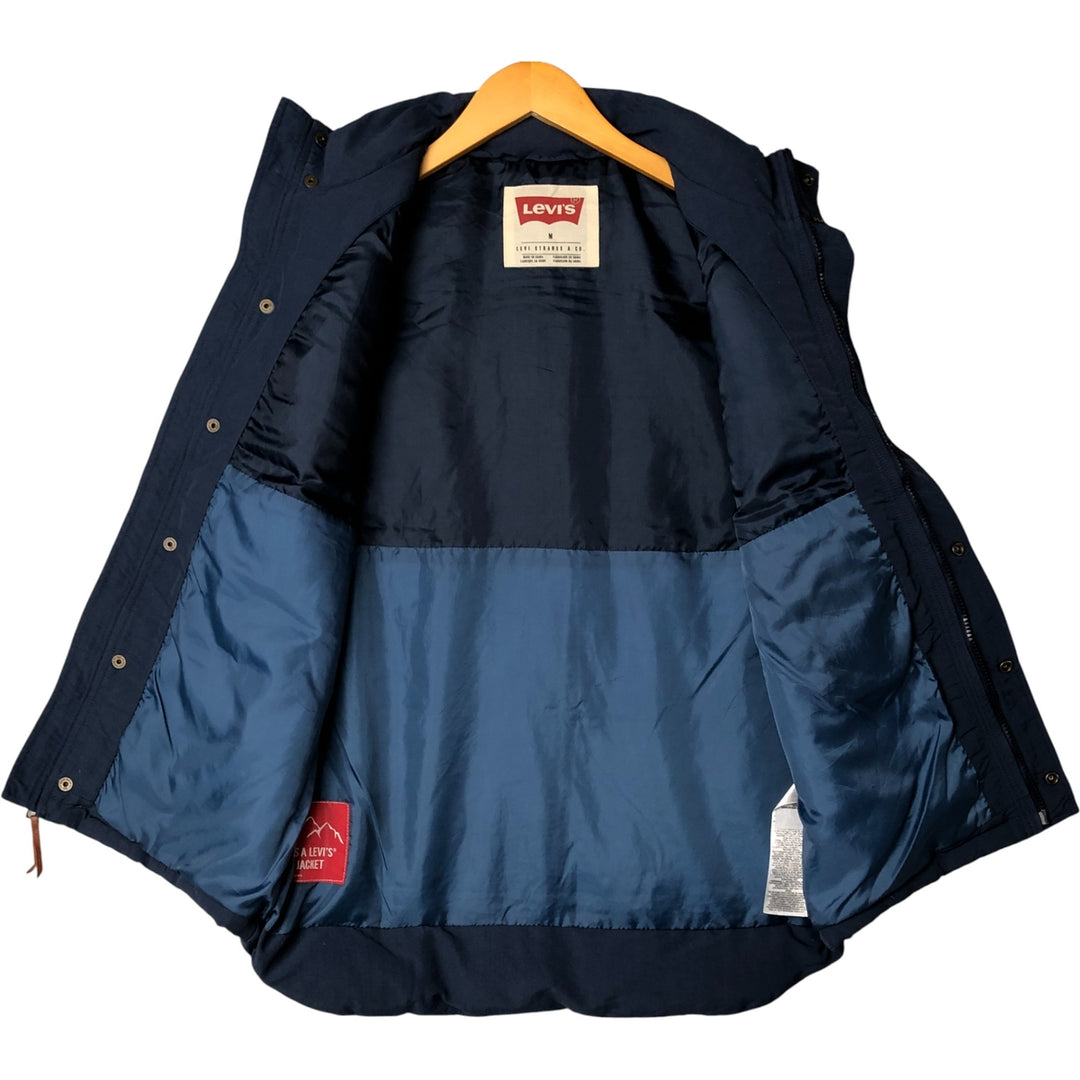 Levi's Down Vest, Men's Size M polyamide navy blue type Vintage Second Hand