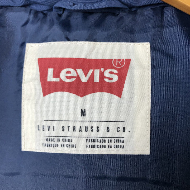 Levi's Down Vest, Men's Size M polyamide navy blue type Vintage Second Hand