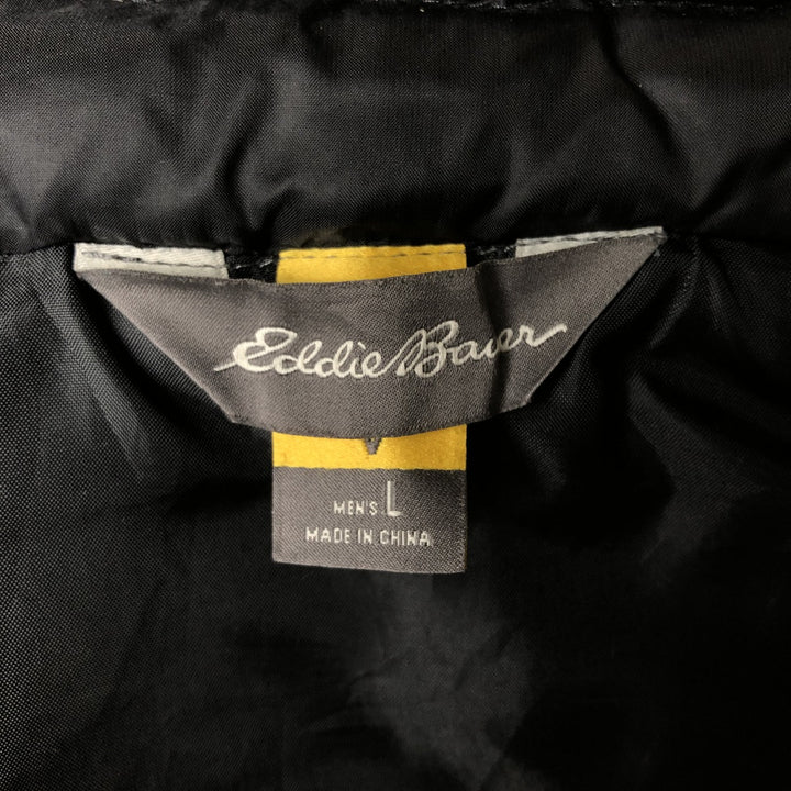 Eddie Bauer TRAVEX 700 Fill Power Down Vest, Men's Size L Nylon black type Vintage Second Hand