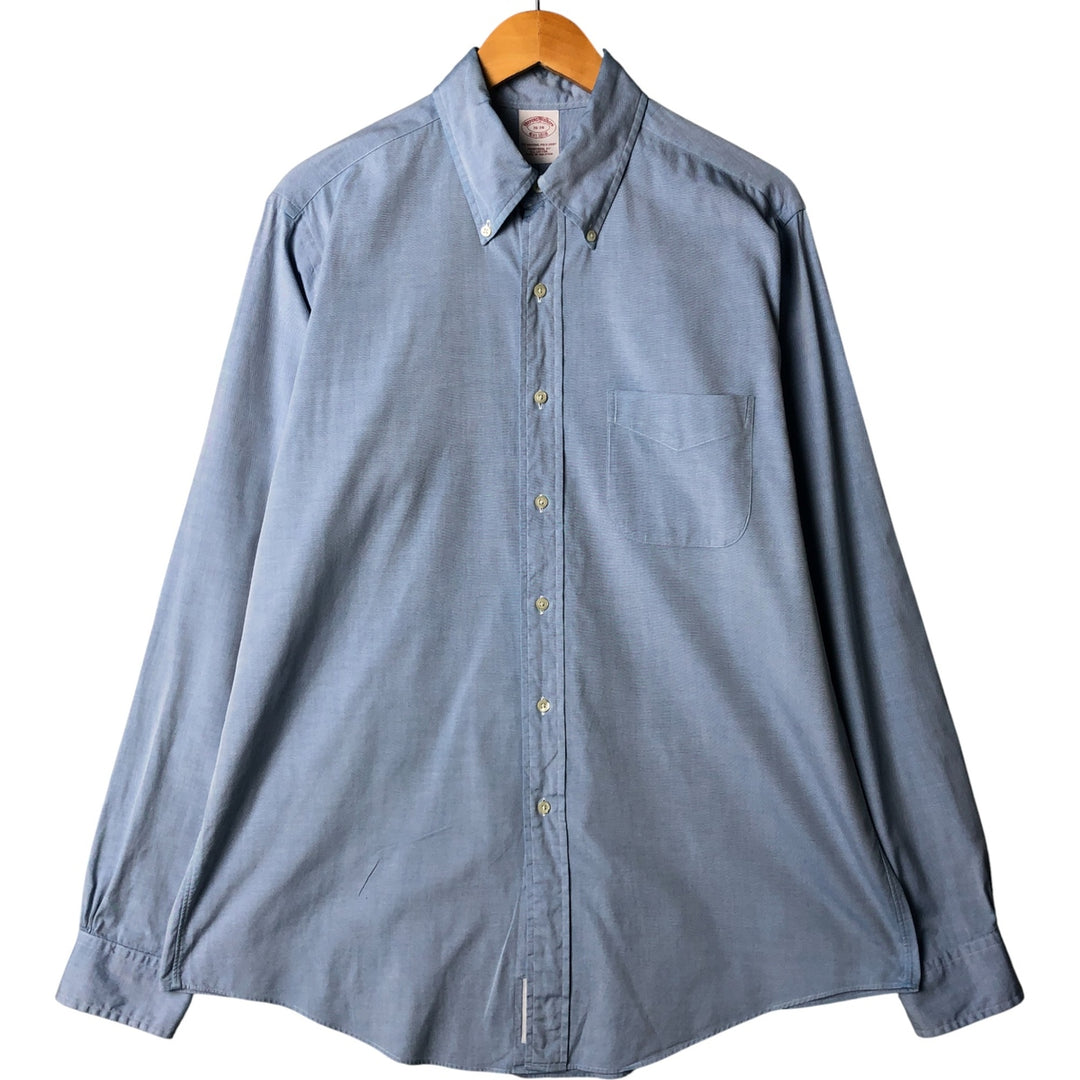 Brooks Brothers Est.1818 Long Sleeve Button-Down Shirt, Men's Size L cotton Blue type light blue Vintage Second Hand