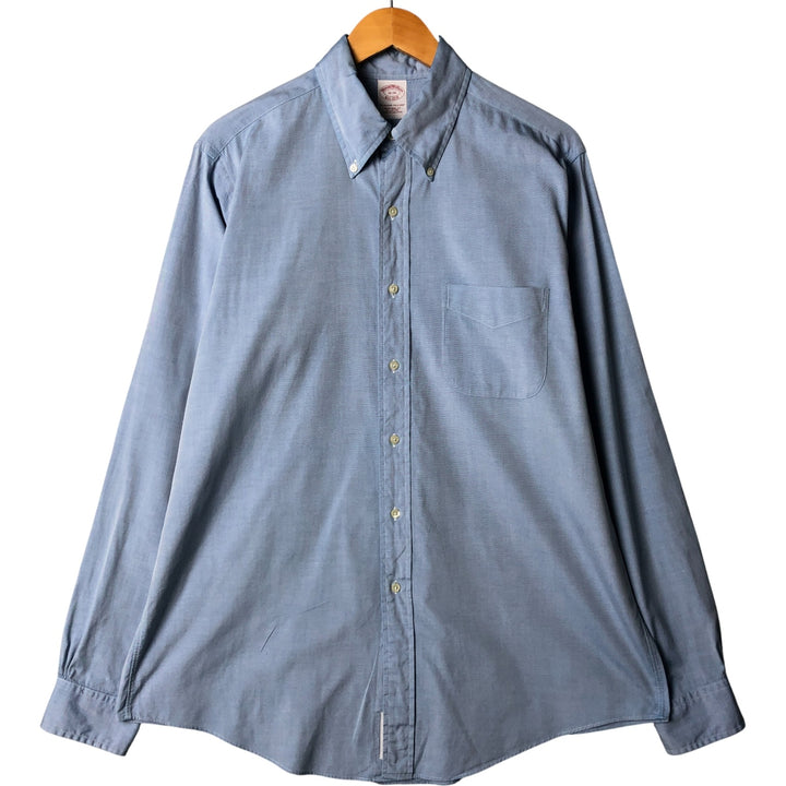 Brooks Brothers Est.1818 Long Sleeve Button-Down Shirt, Men's Size L cotton Blue type light blue Vintage Second Hand
