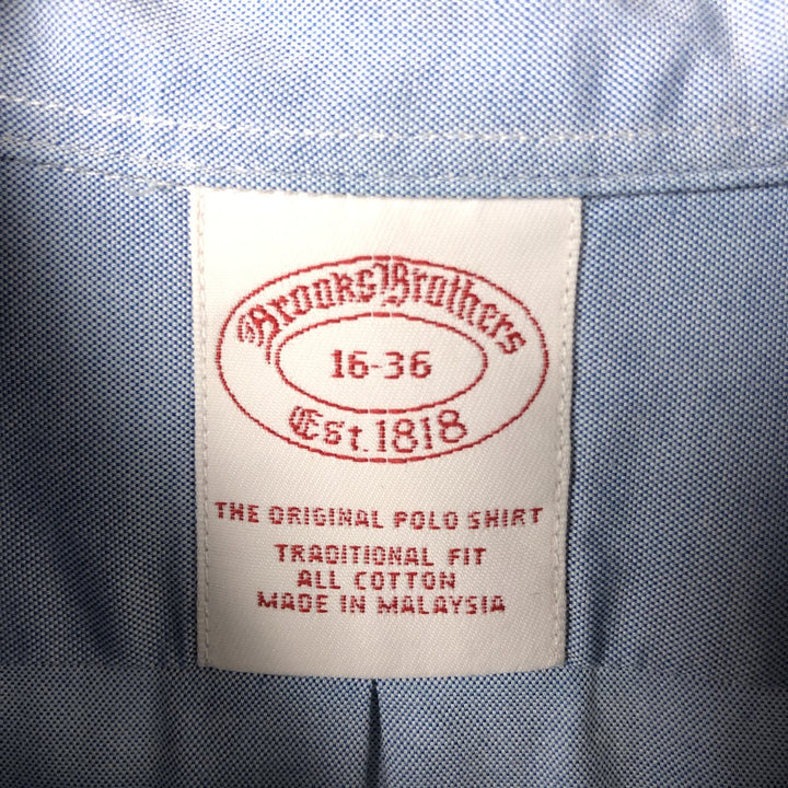 Brooks Brothers Est.1818 Long Sleeve Button-Down Shirt, Men's Size L cotton Blue type light blue Vintage Second Hand