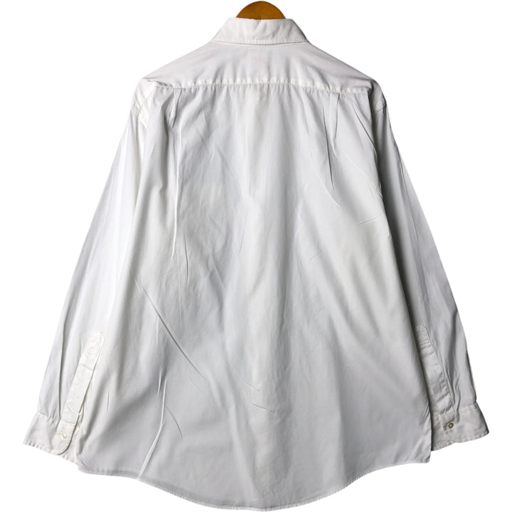 Vintage 80s-90'S Brooks Brothers MAKERS wide collar long sleeve cotton shirt, made in the USA, size XL, men's cotton white type Vintage Second Hand
