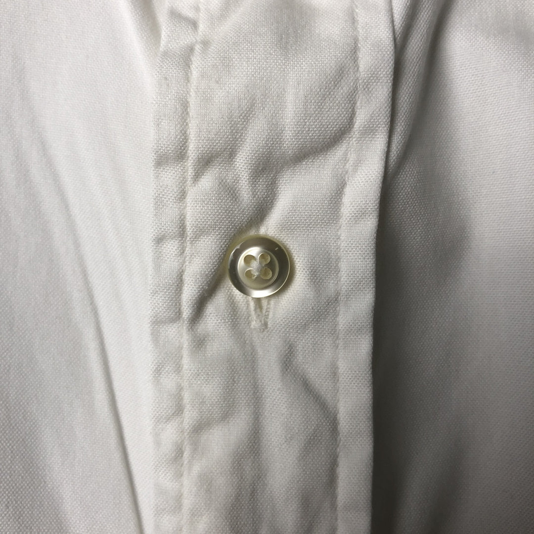 Vintage 80s-90'S Brooks Brothers MAKERS wide collar long sleeve cotton shirt, made in the USA, size XL, men's cotton white type Vintage Second Hand