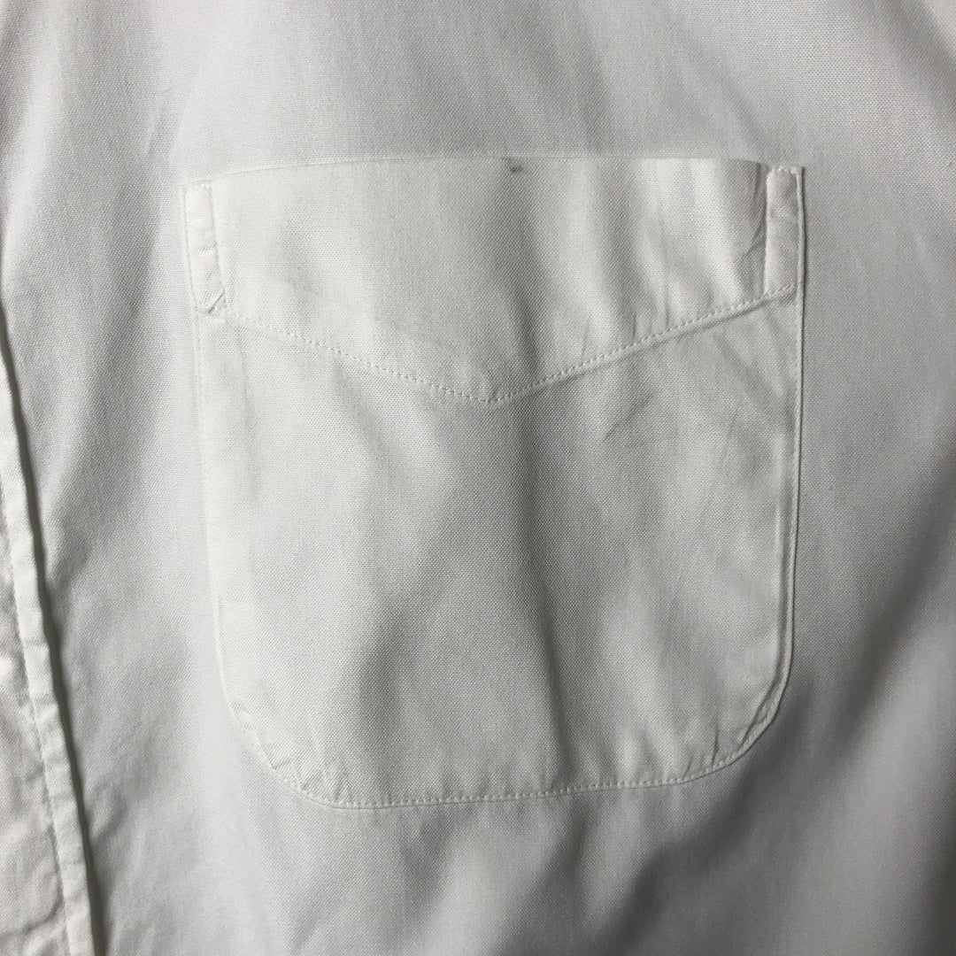 Vintage 80s-90'S Brooks Brothers MAKERS wide collar long sleeve cotton shirt, made in the USA, size XL, men's cotton white type Vintage Second Hand