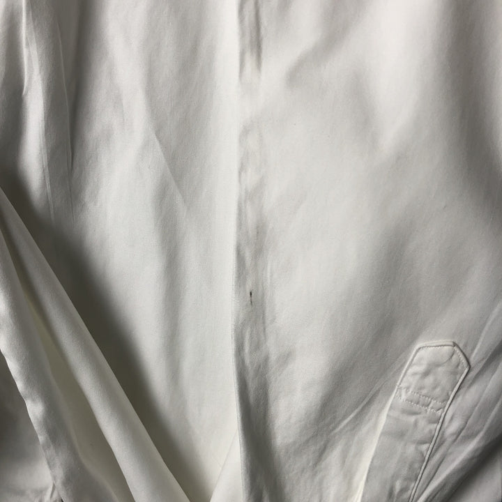 Vintage 80s-90'S Brooks Brothers MAKERS wide collar long sleeve cotton shirt, made in the USA, size XL, men's cotton white type Vintage Second Hand