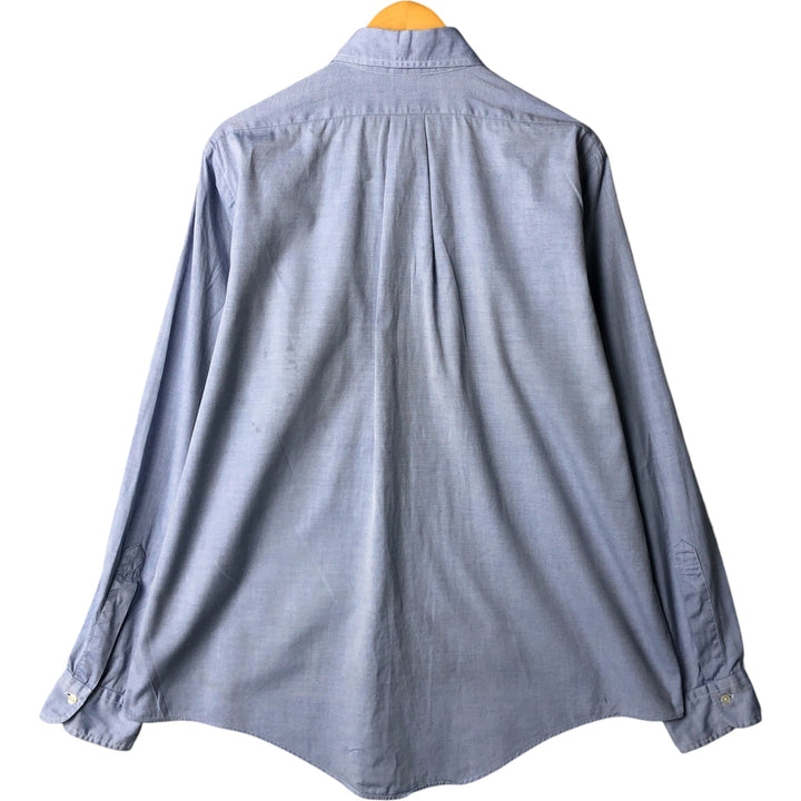 80s-90'S Brooks Brothers MAKERS Long Sleeve Button Down Shirt Made in USA Men's Size L Vintage cotton Blue type light blue Vintage Second Hand