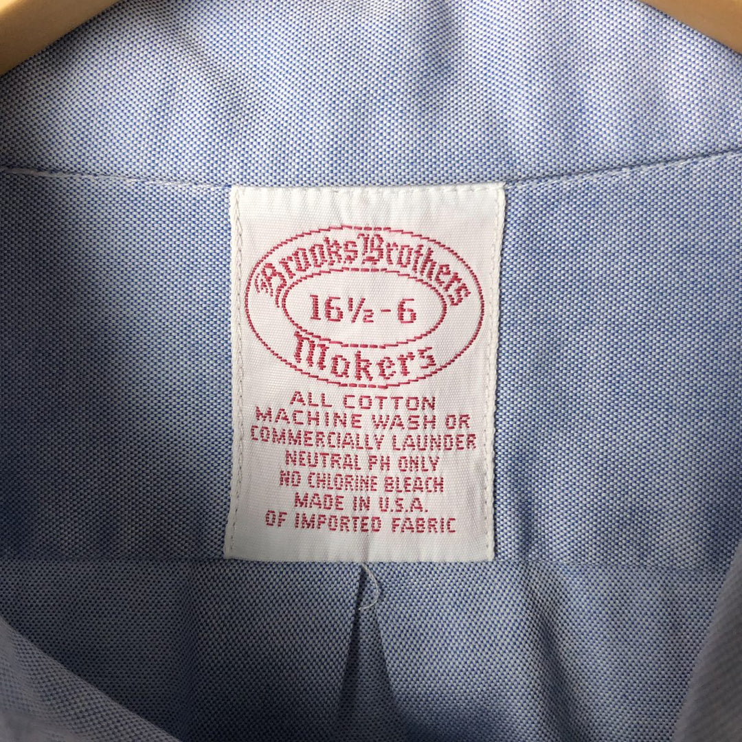 80s-90'S Brooks Brothers MAKERS Long Sleeve Button Down Shirt Made in USA Men's Size L Vintage cotton Blue type light blue Vintage Second Hand