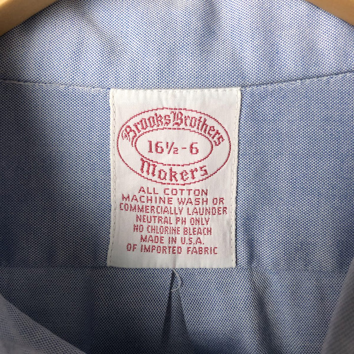 80s-90'S Brooks Brothers MAKERS Long Sleeve Button Down Shirt Made in USA Men's Size L Vintage cotton Blue type light blue Vintage Second Hand