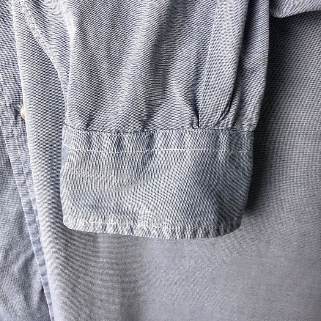 80s-90'S Brooks Brothers MAKERS Long Sleeve Button Down Shirt Made in USA Men's Size L Vintage cotton Blue type light blue Vintage Second Hand