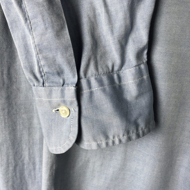 80s-90'S Brooks Brothers MAKERS Long Sleeve Button Down Shirt Made in USA Men's Size L Vintage cotton Blue type light blue Vintage Second Hand