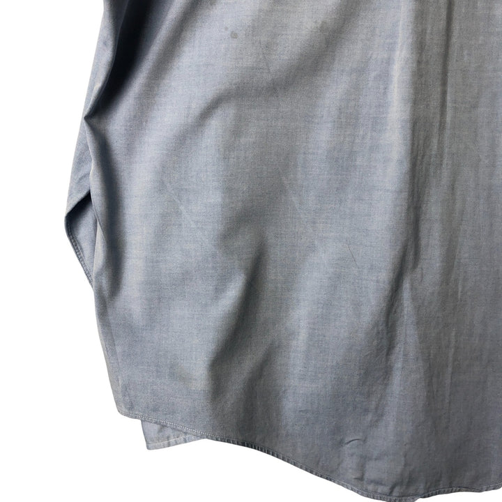 80s-90'S Brooks Brothers MAKERS Long Sleeve Button Down Shirt Made in USA Men's Size L Vintage cotton Blue type light blue Vintage Second Hand