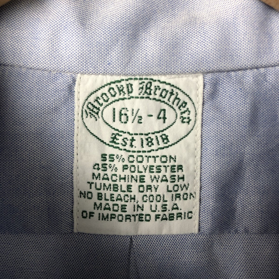 Vintage 1980s-1990'S Brooks Brothers Est. 1818 long-sleeved button-down shirt, Made in USA, Men's Size L cotton Blue type light blue Vintage Second Hand