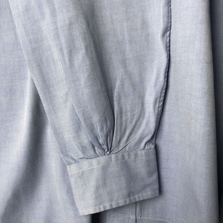 Vintage 1980s-1990'S Brooks Brothers Est. 1818 long-sleeved button-down shirt, Made in USA, Men's Size L cotton Blue type light blue Vintage Second Hand