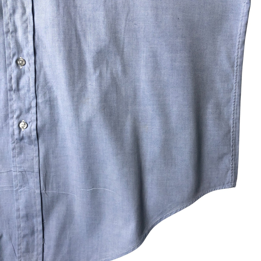 Vintage 1980s-1990'S Brooks Brothers Est. 1818 long-sleeved button-down shirt, Made in USA, Men's Size L cotton Blue type light blue Vintage Second Hand