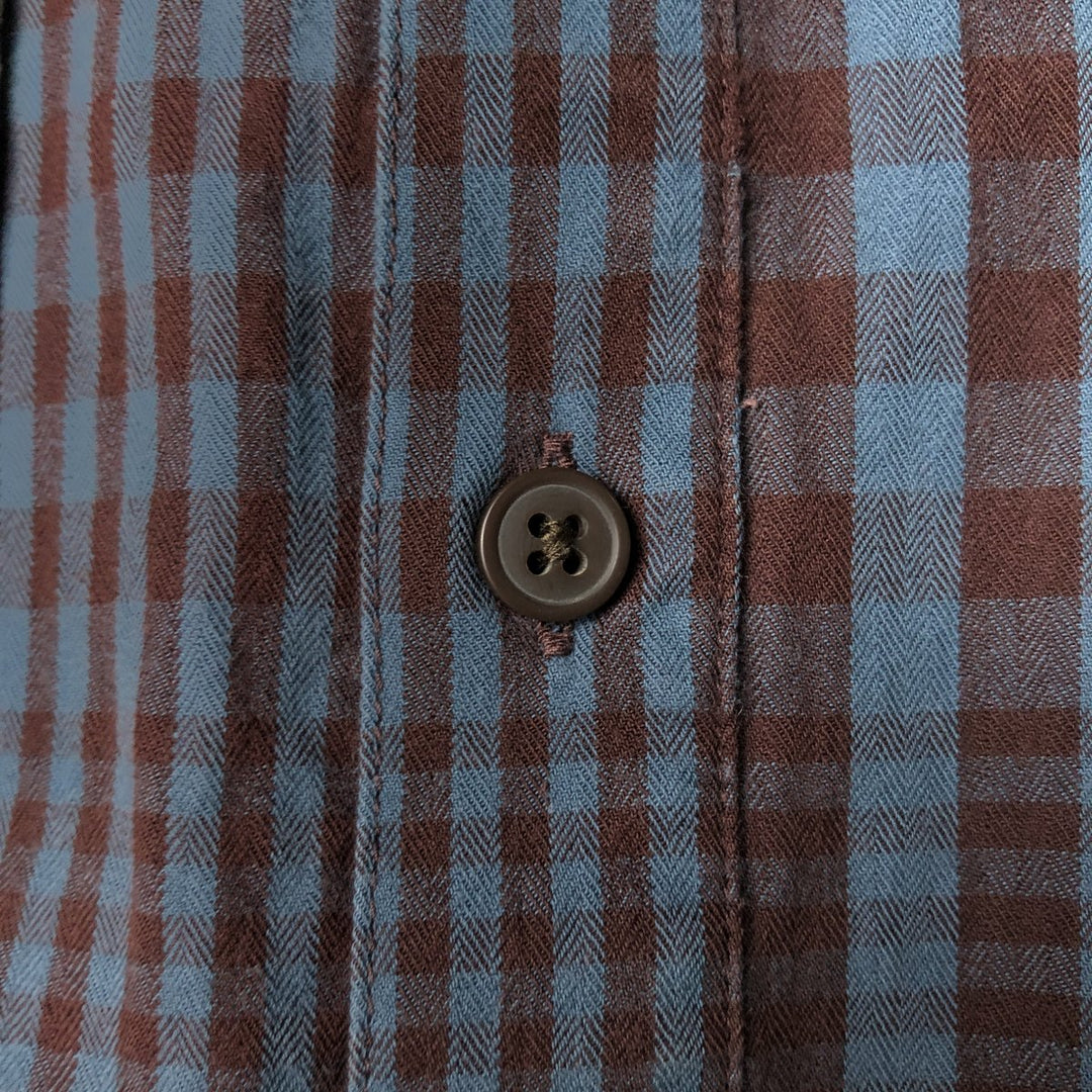 2000'S Columbia long-sleeved button-down check shirt, men's size XXL cotton black type Vintage Second Hand