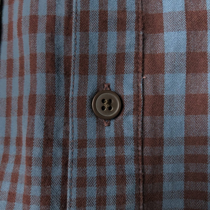 2000'S Columbia long-sleeved button-down check shirt, men's size XXL cotton black type Vintage Second Hand